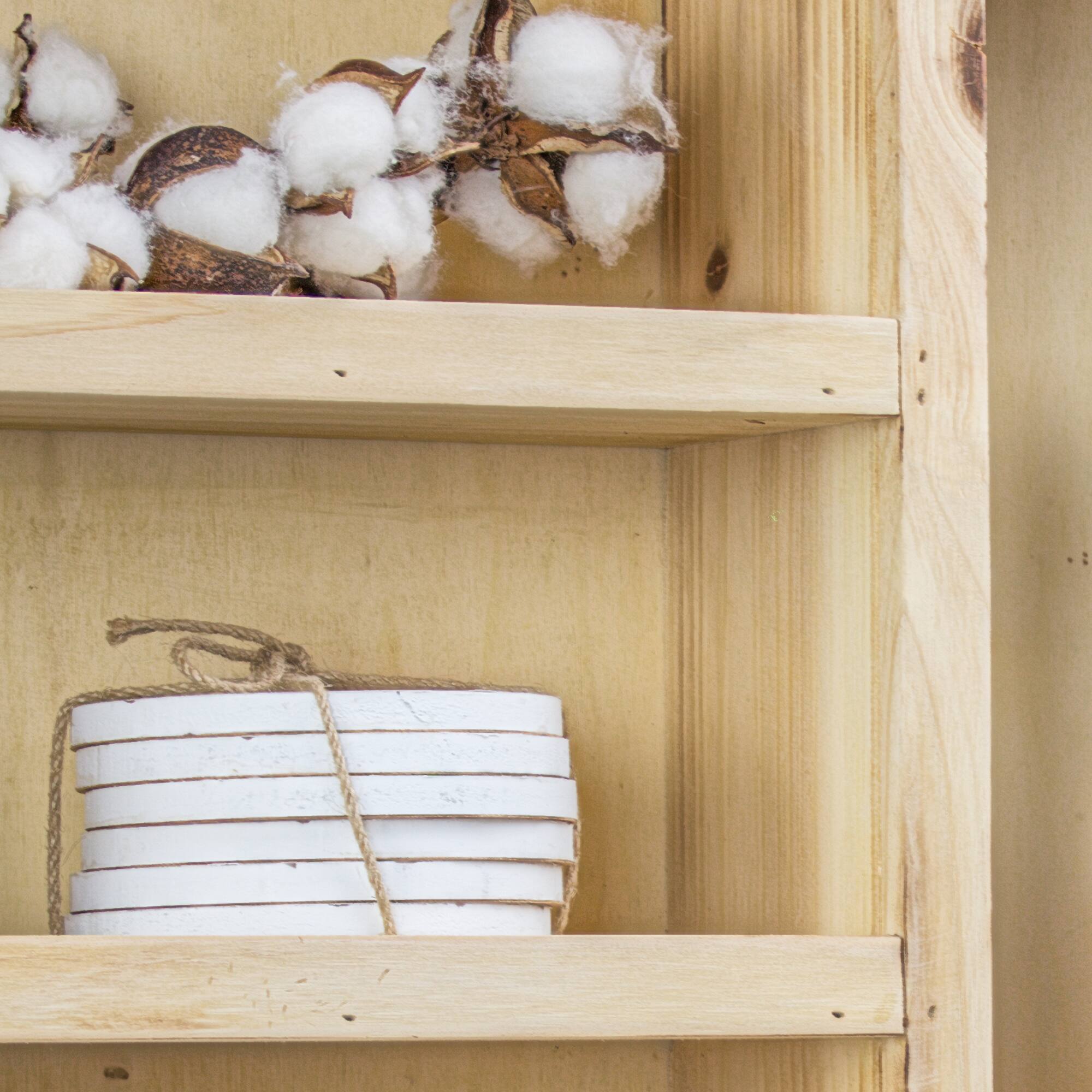 Wall Mounted Wooden Wine Rack & Cork Holder